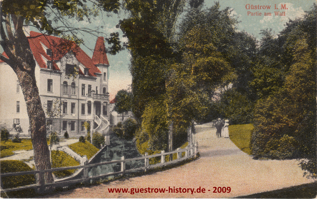 1910 - Güstrow - Partie am Wall