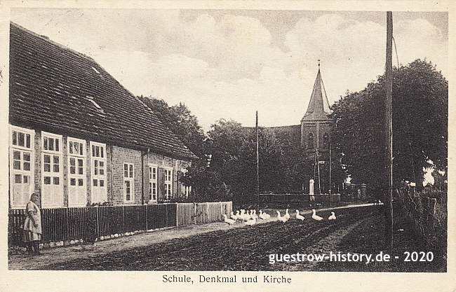 1925 - Zernin - Schule und Kirche