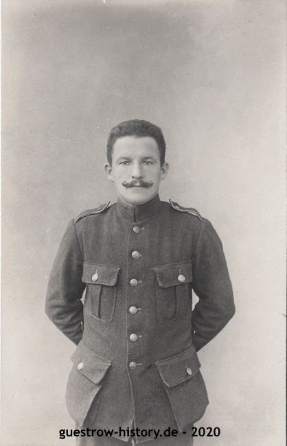 1917 - Kriegsgefangenenlager Güstrow - Porträt Elie Ginion