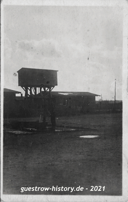 1918 - Kriegsgefangenlager - Wasserturm im Mondlicht
