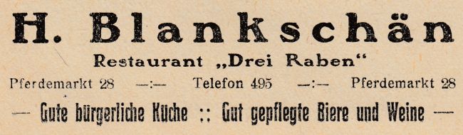 1921 - Adressbuch Güstrow -Drei Raben