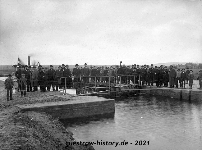 1897 - Bützow-Güstrow-Kanal - erste Fahrt der Güstrow I