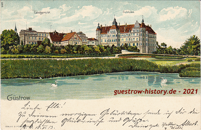 1904 - Güstrow - Landgericht und Schloss