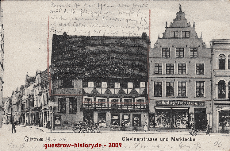 1904 - Güstrow - Markt, Gleviner Strasse