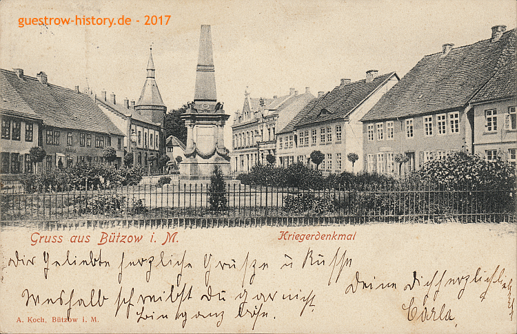 19105 - Bützow - Kriegdenkmal