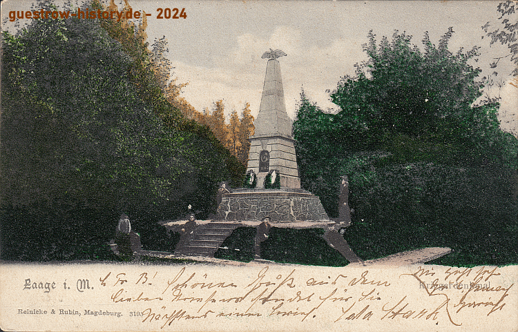 1908 - Laage - Kriegerdenkmal