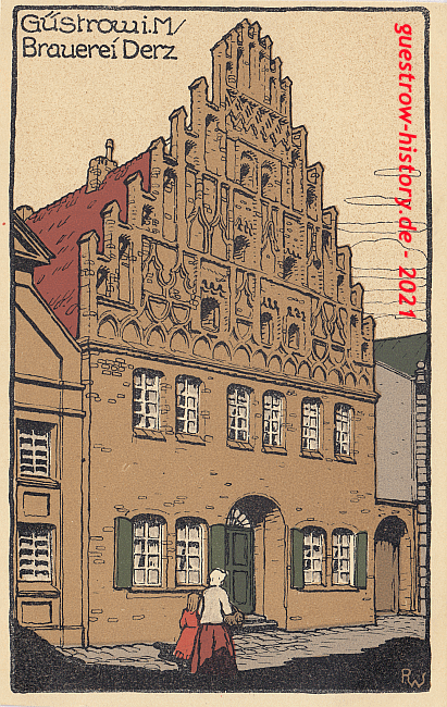 1920 - Künstlerkarte - Brauerei Derz