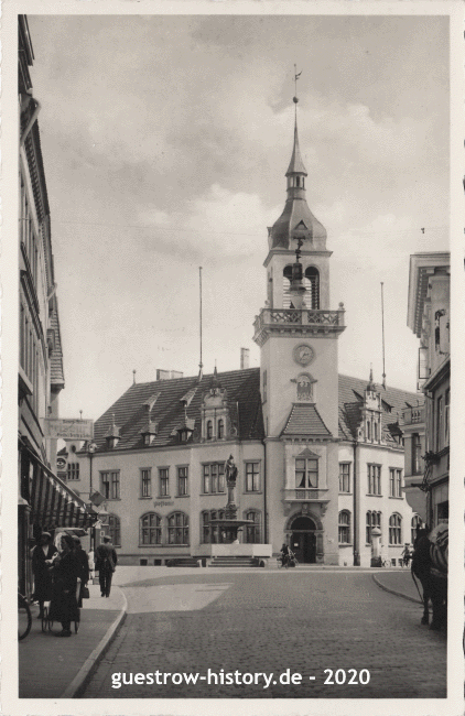 1936 - Güstrow - Blick auf das Postamt