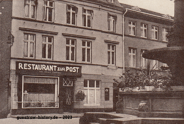 1936 - Güstrow - Pferdemarkt - Restaurant zur Post