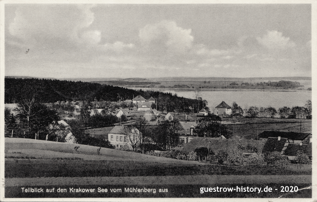 1938 - Krakow am See - Teilblick auf den Krakower See vom Mühlenberg aus