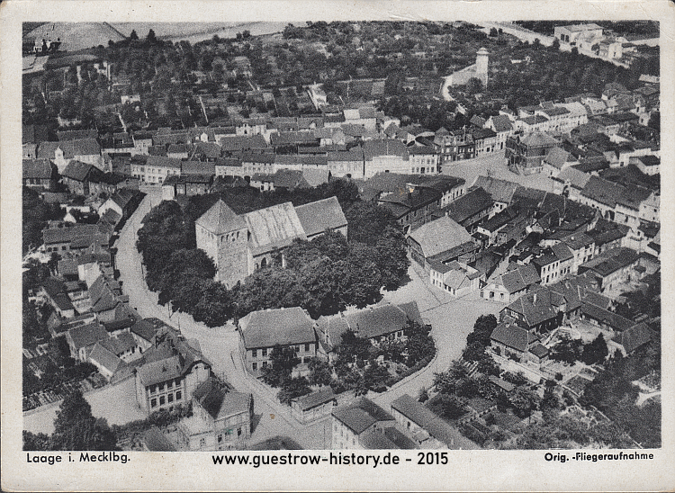 1938 - Laage - Luftbild - Zentrum