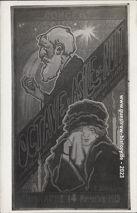 1915 - Kriegsgefangenelager Güstrow - Konzertplakat
