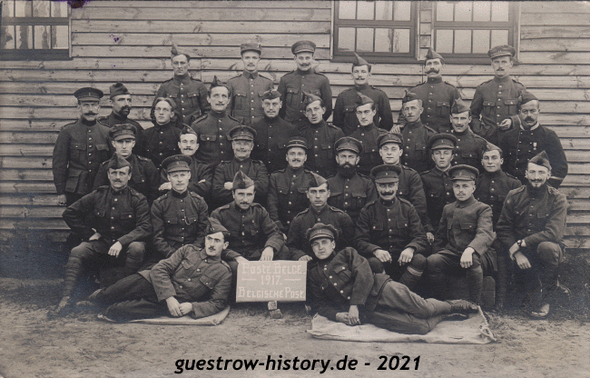 1917 - Güstrow - Kriegsgefangenenlager - Personal Belgische Poststelle