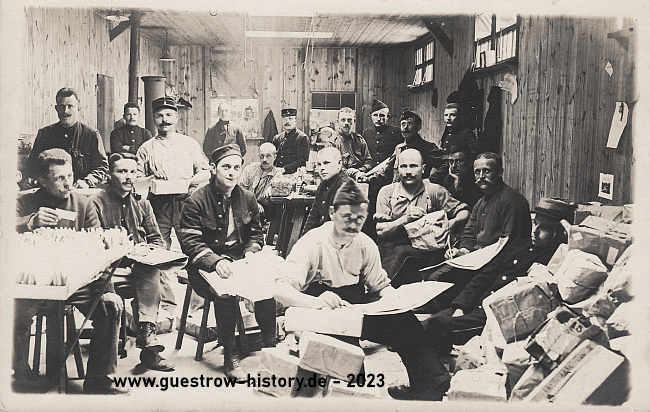 1917 - Kriegsgefangenenlager Güstrow - Poststube