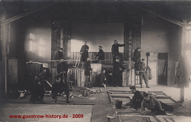1918 - Güstrow - Kriegsgefangenenlager - Bühnenbau