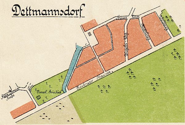1924 - Güstrow - Lageplan Dettmannsdorf