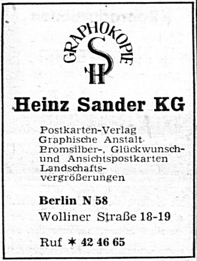 1957 ANZ heinz sander KG